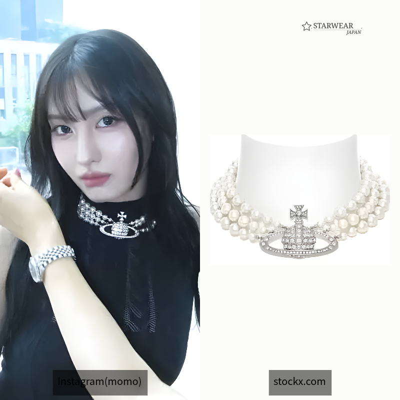 Choker Three Row Pearl Bas Relief