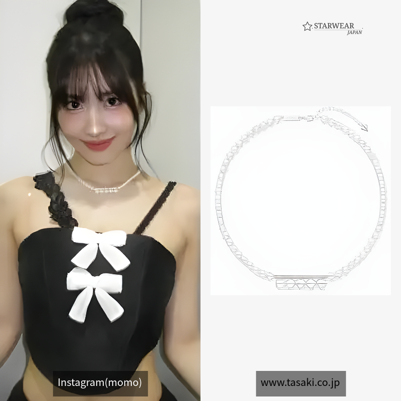 バランス シグネチャー ダイヤモンド パヴェ ネックレス