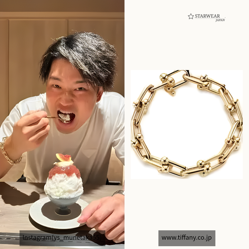 ラージ リンク ブレスレット イエローゴールド