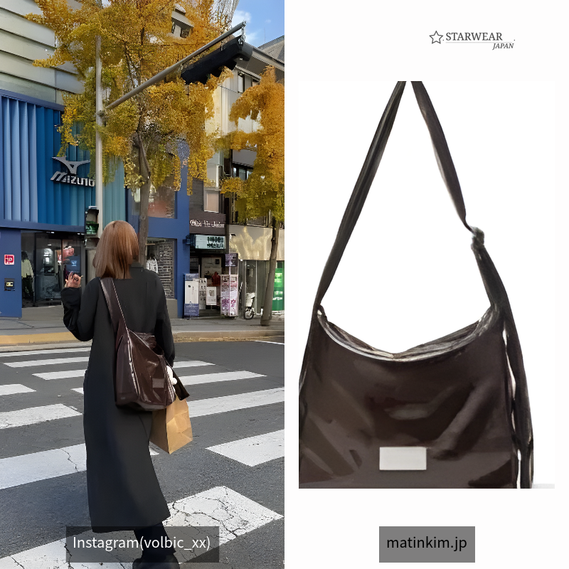 EMBOSSED LOGO LEATHER SHOULDER BAG