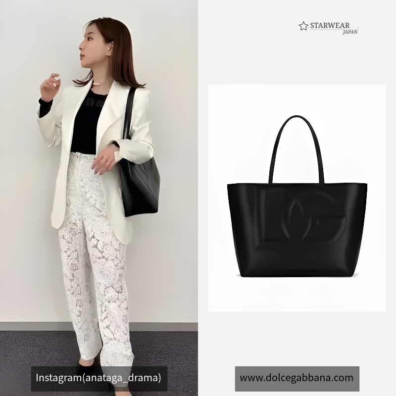 MEDIUM CALFSKIN DG LOGO BAG SHOPPER