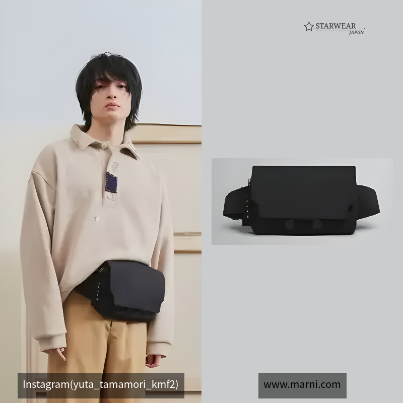 ブラックコーデュラ® シティスケープベルトバッグ