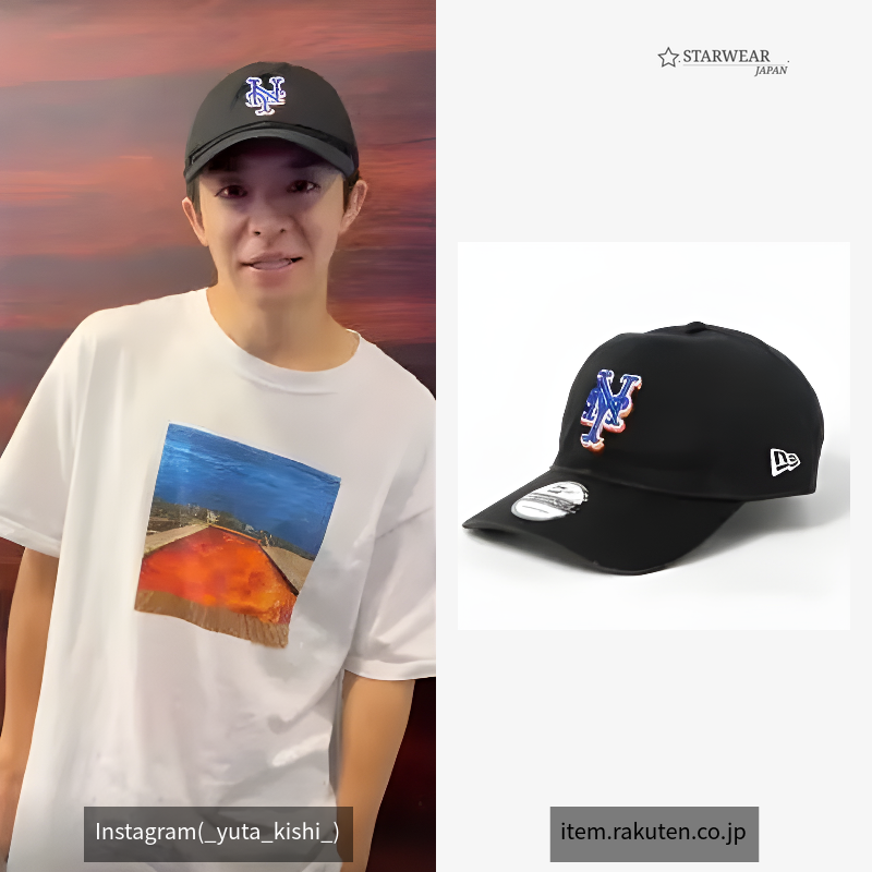 9TWENTY ウォッシュドコットン ニューヨーク・メッツ ブラック × チームカラー