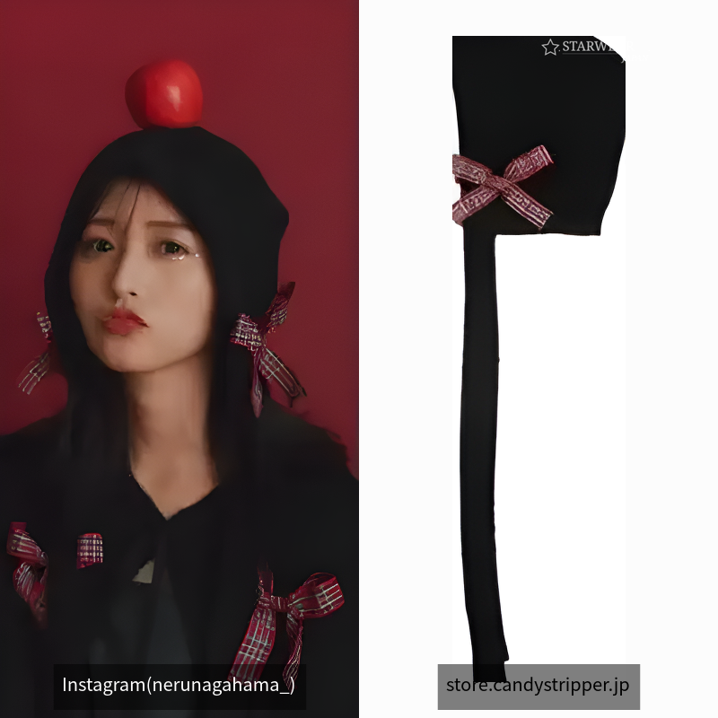 FANCY RIBBON HOOD BEANIE