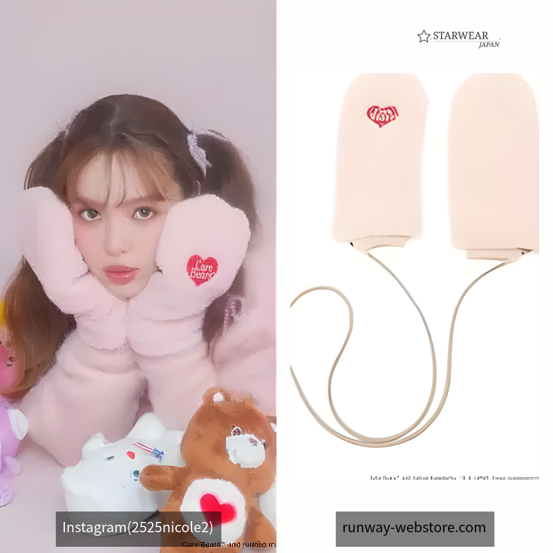 【Care Bearsコラボ】HEART LOGO BOA MITTENS