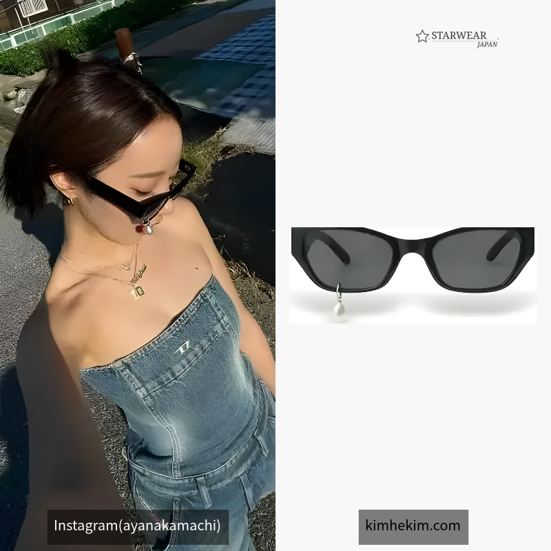 PEARL TEAR CAT-EYE SUNGLASSES