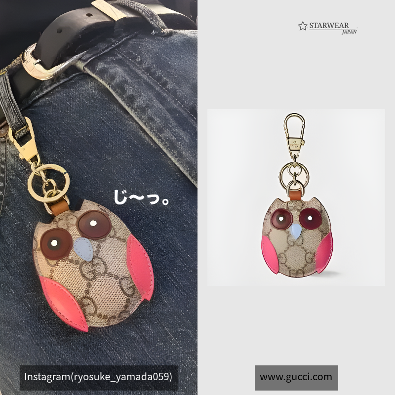 オウル(ふくろう)シェイプ バッグ チャーム