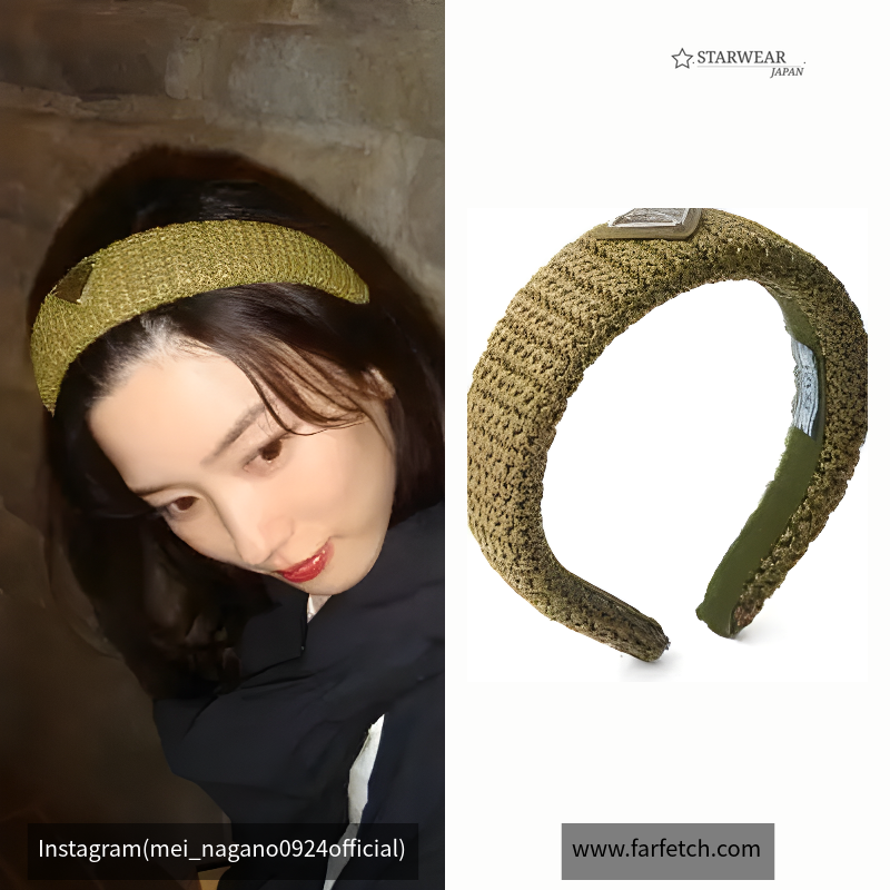 triangle-logo crochet headband