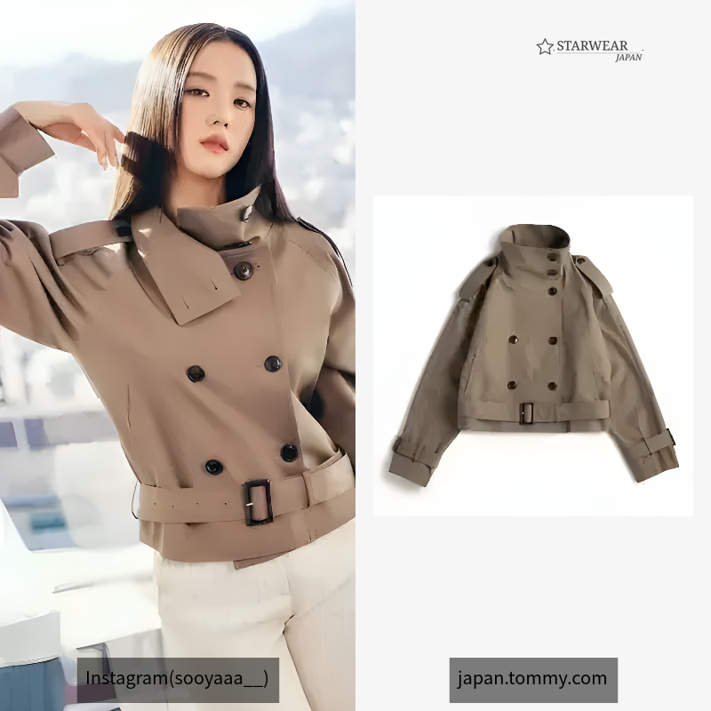 コットンクロップドトレンチコート / COTTON CROP TRENCH