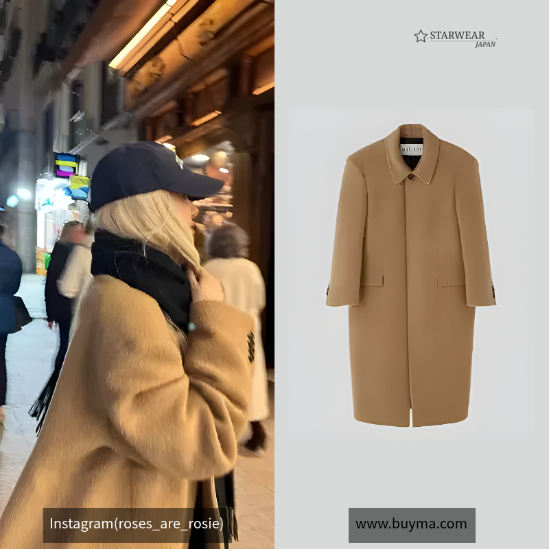 WOOL BLEND BALMACAAN COAT