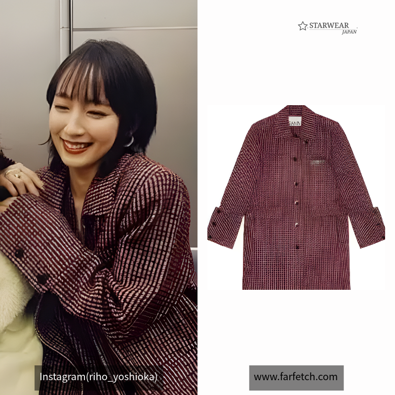 Red Check Midi Jacket