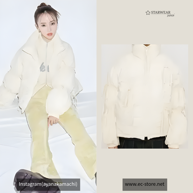 RIBBON GATHER PUFFER ジャケット