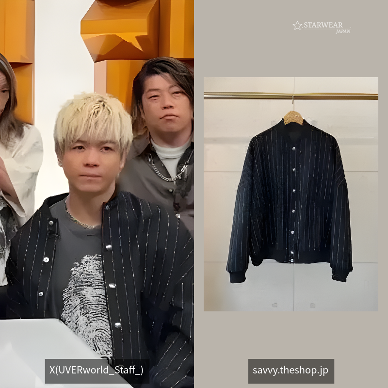 ワイドストライプクラシックスタジアムジャケット