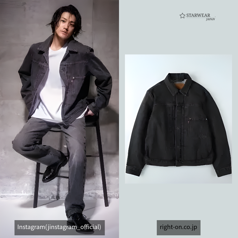 TYPE I トラッカージャケット ブラック STONEWASH
