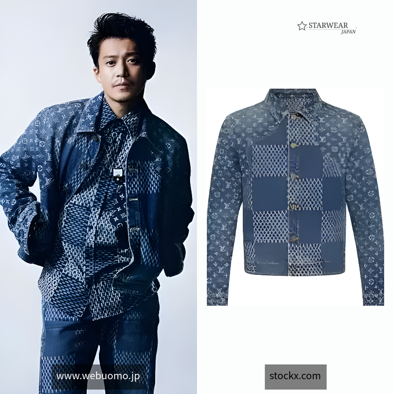 Giant Damier Waves MNGM Denim Jacket