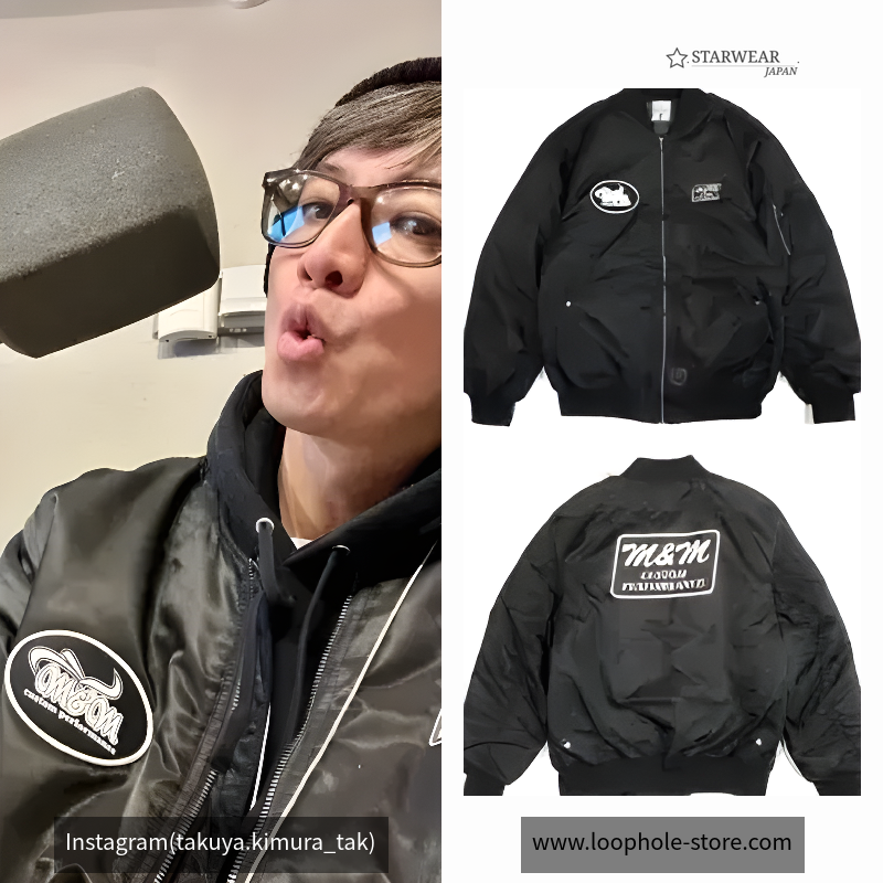MA-1 JACKET (BLACK) / バックプリント MA-1
