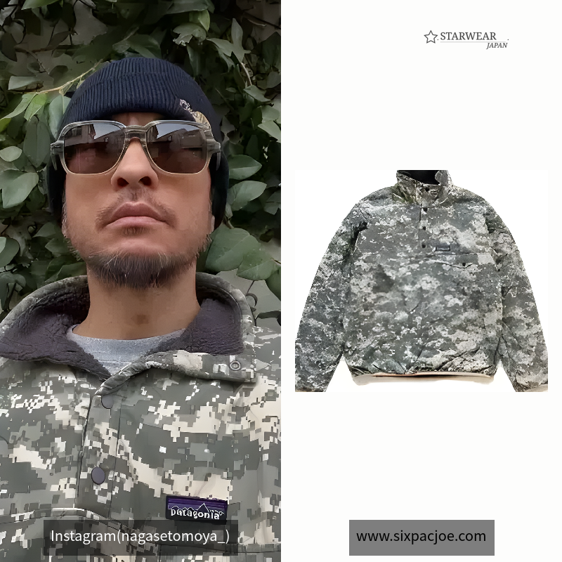 00s patagoniaパタゴニア UCP デジタルカモ リバーシブル パイル フリース スナップT スペシャル