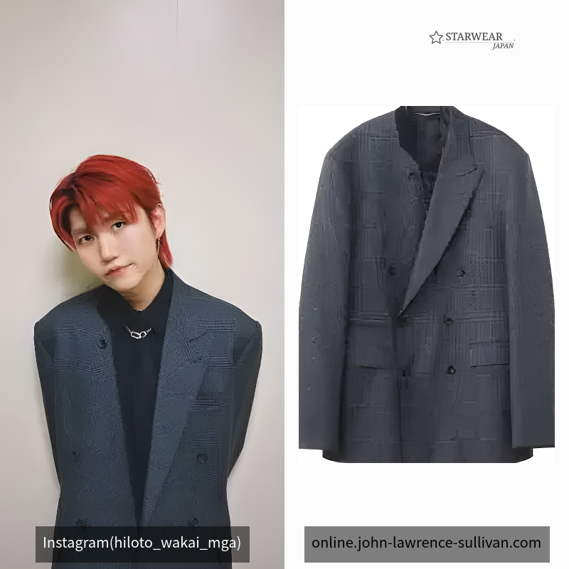 MOHAIR WOOL ASYMMETRY LAPEL JACKET