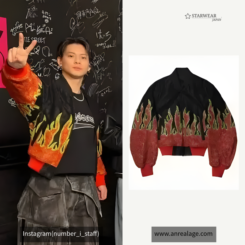 PATCHWORK FIRE LACE BOMBER BLOUSON