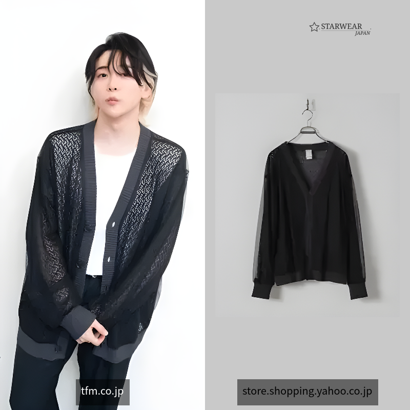 Tulle layered lace cardigan/チュールレイヤードレースカーディガン