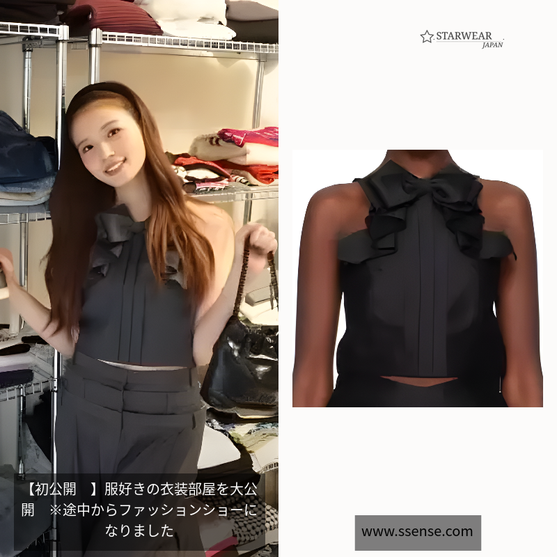 ブラック ボウ トップス