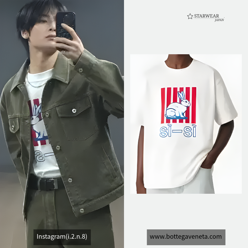 コットン プリント ジャージー Tシャツ