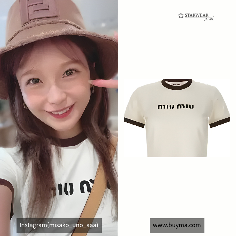 ロゴ ショート丈 Tシャツ