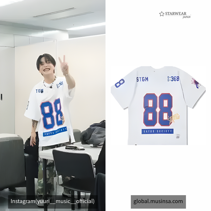 88 Football Oversized Short Sleeves T-Shirts White