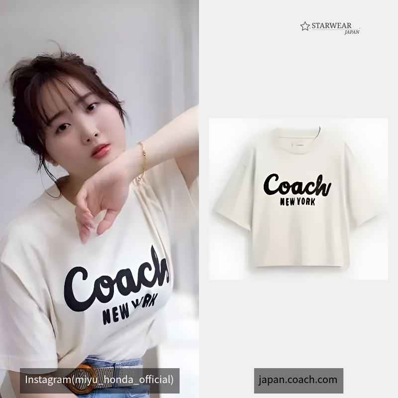 カーシヴ シグネチャー クロップド Tシャツ