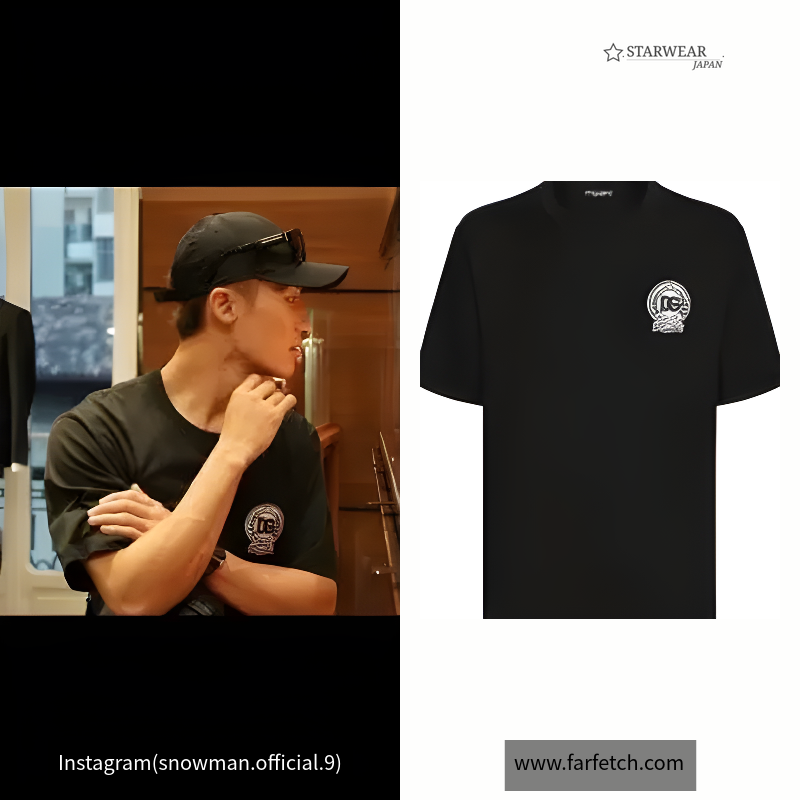 ロゴエンブロイダリー コットン Tシャツ
