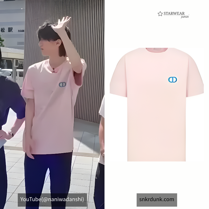 CD Icon Relaxed-Fit T-Shirt Organic Cotton Jersey "Pink"
