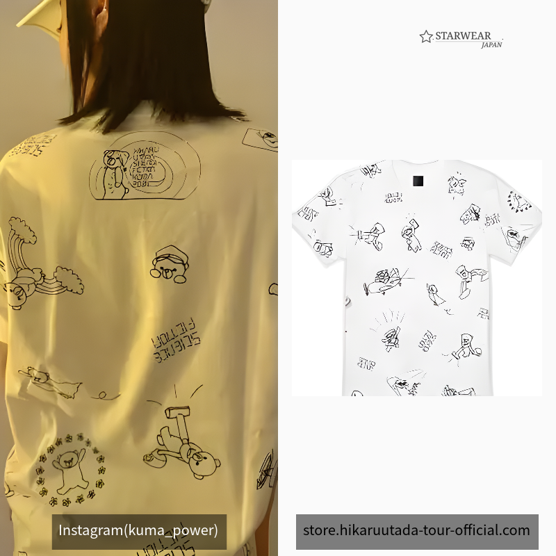 くまちゃん総柄Tシャツ