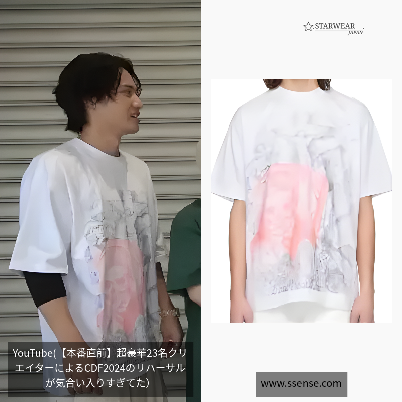 ホワイト プリントTシャツ