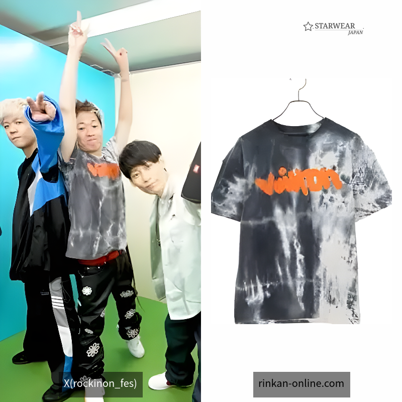 インサイドアウトタイダイロゴプリントTシャツ