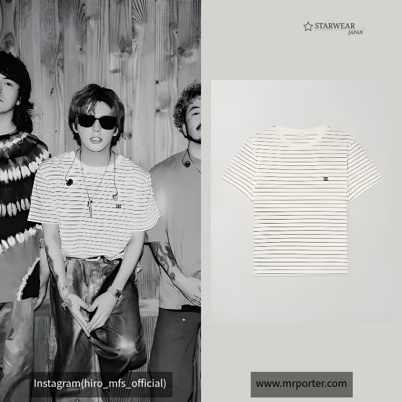 Triomphe Logo-Embroidered Striped Cotton-Jersey T-Shirt