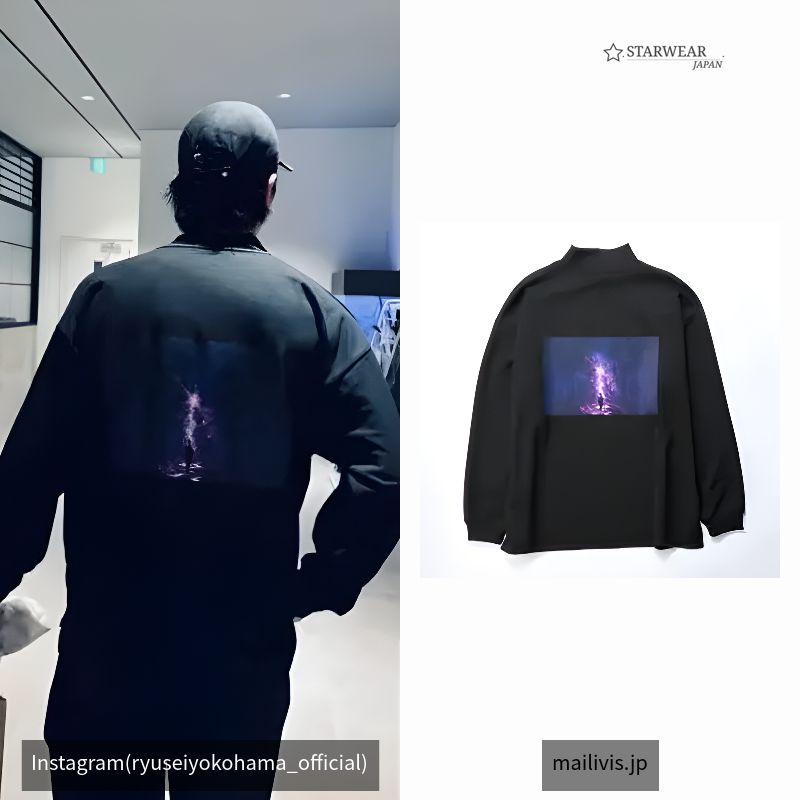 Mock neck long T-shirt