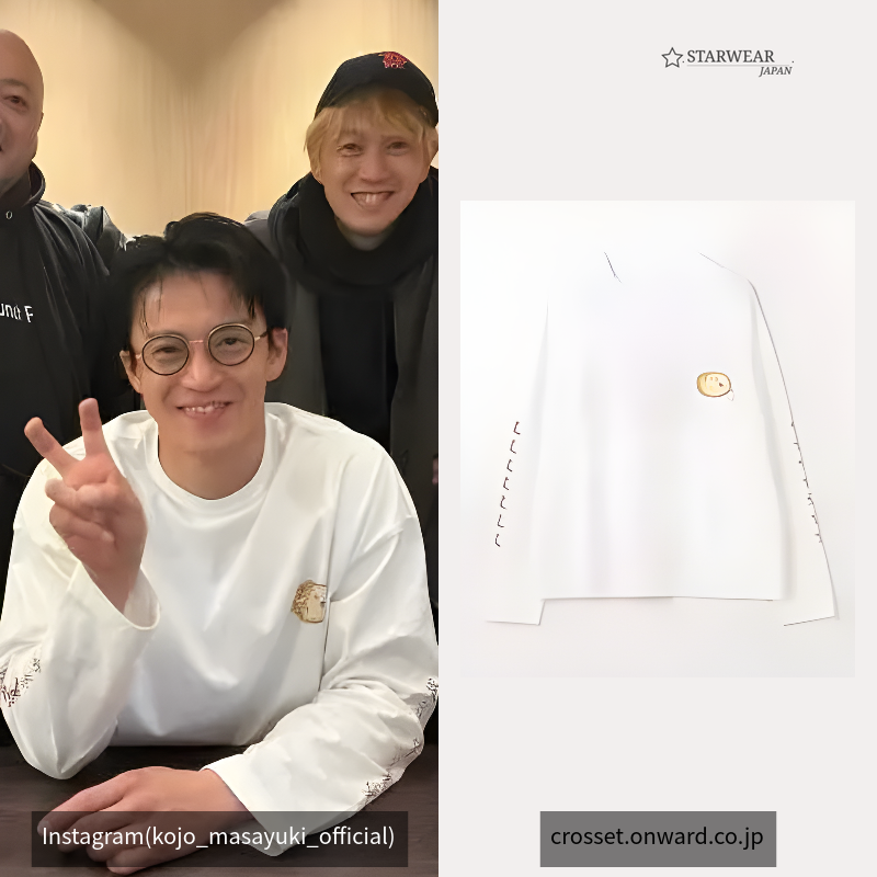 プリント長袖Tシャツ