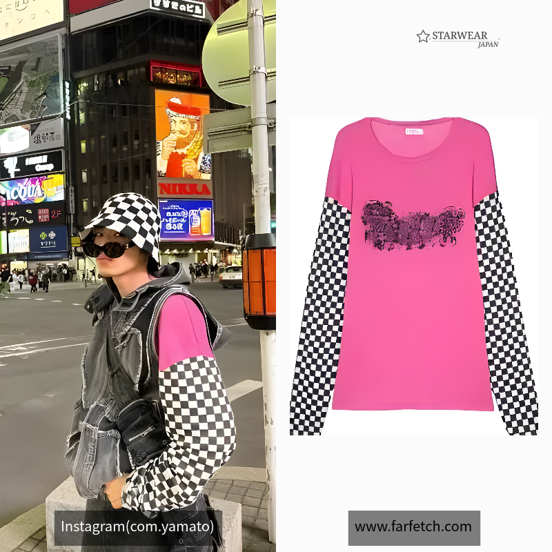 PRINTED LIGHT JEERSEY LS T-SHIRT
