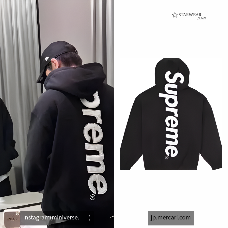 Satin Applique Hooded Sweatshirt