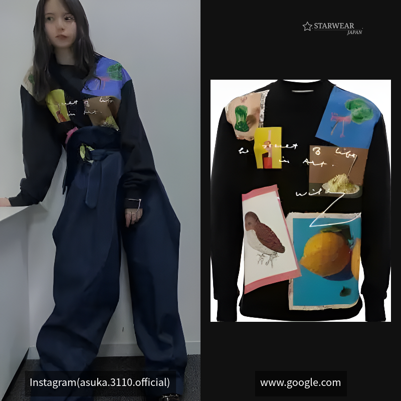 OSCAR WILDE CAPSULE: PATCHWORK PRINT CLASSIC CREWNECK SWEATSHIRT