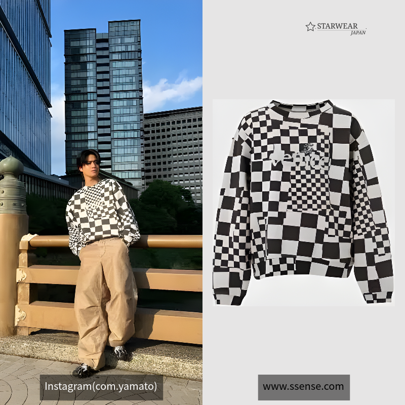 VENICE CHECKER CREWNECK KNIT