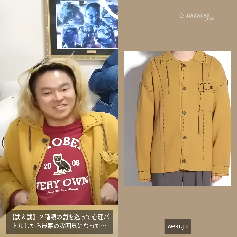 ハンドステッチラインニットシャツ