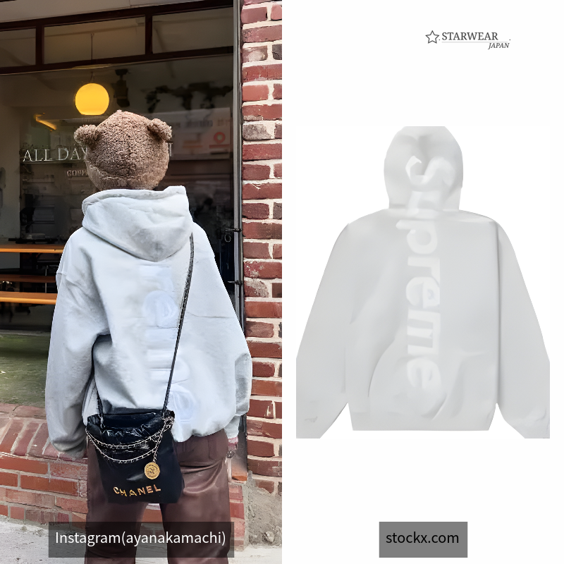 Satin Appliqué Hooded Sweatshirt