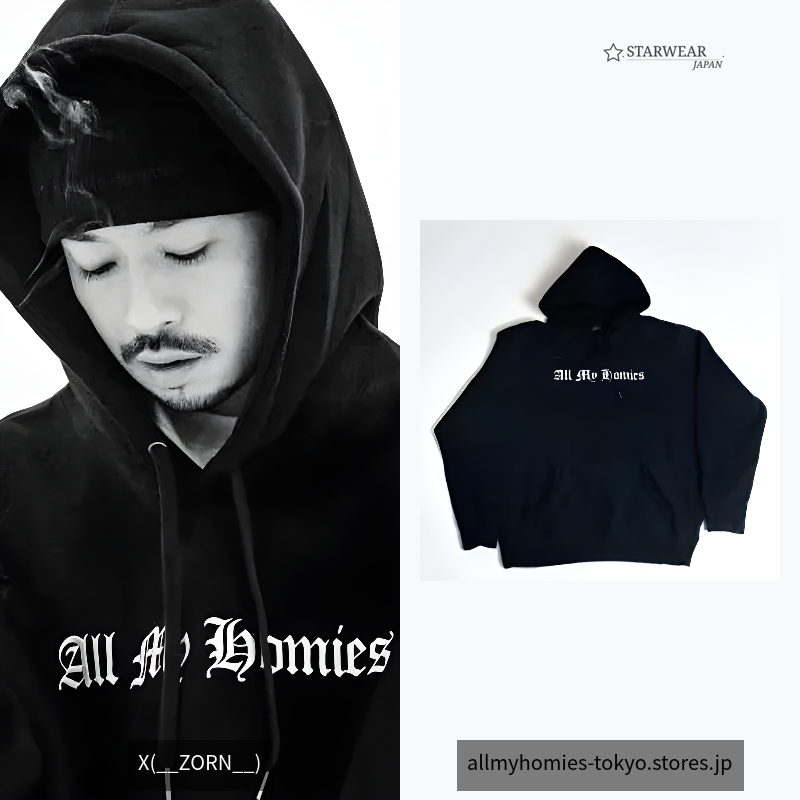 Embroidery Hoodie【BLACK】