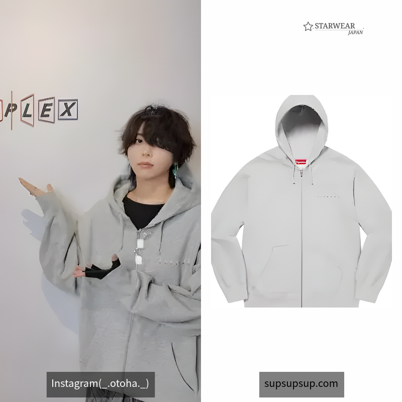 Globe Zip Up Hooded Sweatshirt