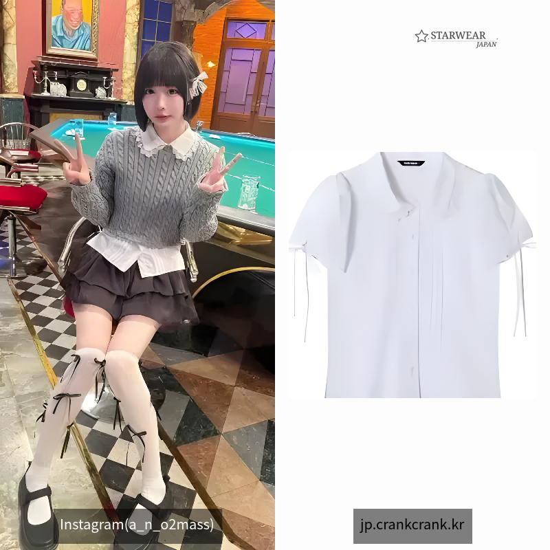 PINTUCK LACE COLLAR BLOUSE_WHITE 