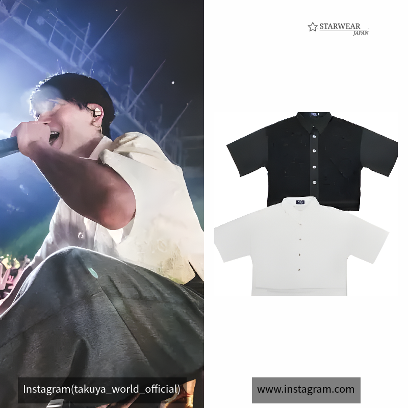 SHORT SLEEVE LACE CROPPED SHIRTS