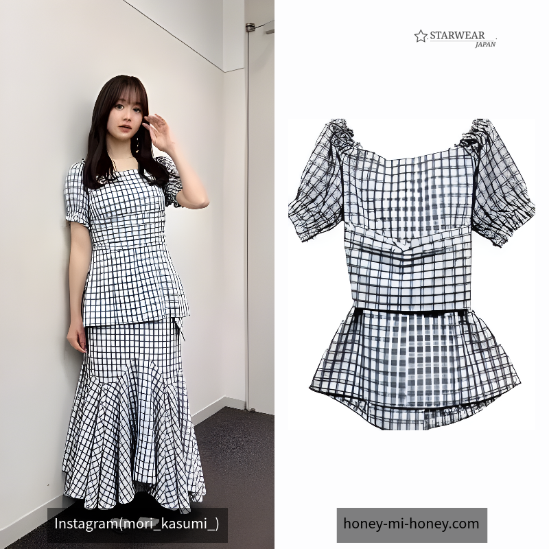 ribbon puff sleeve blouse