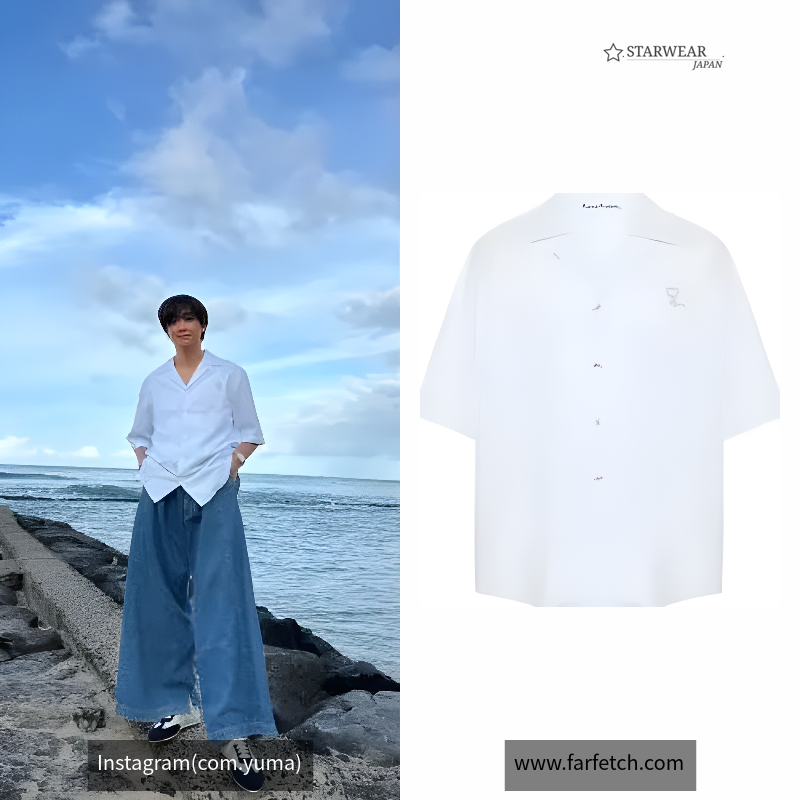 logo-embroidered cotton shirt