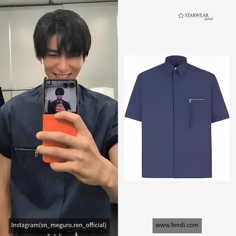 ブルーコットン シャツ